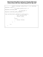 Giáo trình hướng dẫn sử dụng các lớp giao diện trong Androi để tạo một View riêng trong quá trình lập trình p1 ppsx