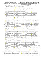 ĐỀ THAM KHẢO - MÔN TIẾNG ANH pptx