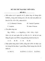 ĐỀ THI THỬ ĐẠI HỌC MÔN HÓA HỌC ĐỀ SỐ 1 potx