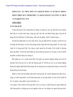 Sự thõa mãn của khách hàng và hoàn thiện quá trình phục vụ Khách hàng tại Cty TCM - 1 pdf