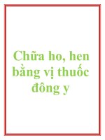 Chữa ho, hen bằng vị thuốc đông y pot