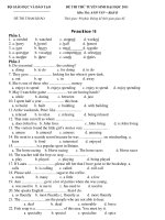 ĐỀ THI THỬ TUYỂN SINH ĐẠI HỌC 2011 Môn Thi: ANH VĂN - Practice 16 doc