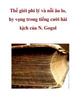 Thế giới phi lý và nỗi âu lo, hy vọng trong tiếng cười hài kịch của N.Gogol pot