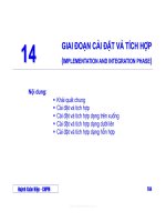 Bài giảng công nghệ phần mềm - Phần 2 Các giai đoạn trong chu trình sống của phần mềm - Chương 14 ppt