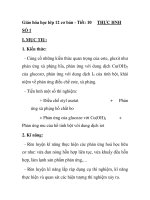 Giáo hóa học lớp 12 cơ bản - Tiết: 10 THỰC HÀNH ppt