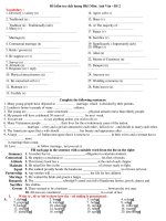 Đề kiểm tra chất lượng HKI Môn: Anh Văn – Đề 2 pptx