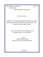 Nghiên cứu tình hình nhiễm khuẩn hô hấp cấp tính ở trẻ em dưới 5 tuổi tại xã phú xuân, huyện phú vang tỉnh thừa thiên   huế năm 2007