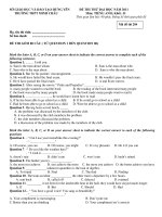 ĐỀ THI THỬ ĐẠI HỌC NĂM 2011 Môn: TIẾNG ANH - Mã đề thi 284 doc