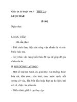 Giáo án kỹ thuật lớp 5 - TIẾT 21: LUỘC RAU (1 tiết) pptx