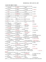 ĐỀ KIỂM TRA 1 TIẾT ANH VĂN – ĐỀ 9 ppsx