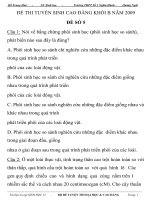 ÐỀ THI TUYỂN SINH CAO ĐẲNG KHỐI B NĂM 2009 ĐỀ SỐ 5 Trường THPT Số 1 Nghĩa Hành - Quảng Ngãi ppt