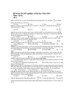Đề luyện thi Tốt nghiệp và Đại học Năm 2011 Môn vật lý - Đề 1 docx