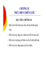 Bài giảng QUẢN TRỊ CHIẾN LƯỢC - Chương 9 pdf