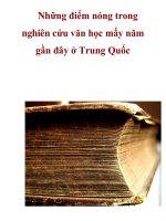 Những điểm nóng trong nghiên cứu văn học mấy năm gần đây ở Trung Quốc . pdf