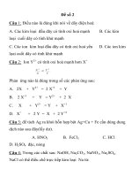 ĐỀ THI TRẮC NGHIỆM LUYỆN THI CĐ, ĐH MÔN HÓA HỌC Đề số 2 ppsx