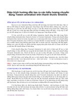 Giáo trình hướng dẫn tạo ra các biểu tượng chuyển động Tween animation trên thanh thước timeline p1 potx