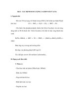 Thí nghiệm quan trắc khảo sát môi trường - Phần 1 - Bài 2 ppt