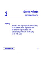 Bài giảng công nghệ phần mềm - Phần 1 Giới thiệu về chu trình sống của phần mềm - Chương 2 pot