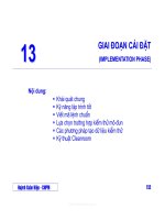 Bài giảng công nghệ phần mềm - Phần 2 Các giai đoạn trong chu trình sống của phần mềm - Chương 13 potx