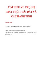 TÌM HIỂU VŨ TRỤ. HỆ MẶT TRỜI TRÁI ĐẤT VÀ CÁC HÀNH TINH pps