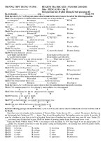 ĐỀ KIỂM TRA HỌC KÌ II –NĂM HỌC 2010-2011 Môn : TIẾNG ANH - Mã đề: 570 ppt