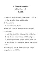 đề Trắc nghiệm sinh học đề số 07 docx