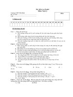 Bài kiểm tra 45 phút Môn: Vật Lý - Đề 4 potx