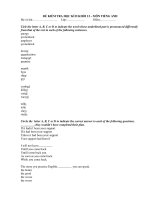 ĐỀ KIỂM TRA HỌC KÌ II KHỐI 12 – MÔN TIẾNG ANH potx