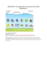 QuickShot Ứng dụng hỗ trợ chụp ảnh màn hình BlackBerry pps