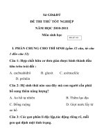 ĐỀ THI THỬ TỐT NGHIỆP NĂM HỌC 2010-2011 Môn sinh học Mã đề 161 pps