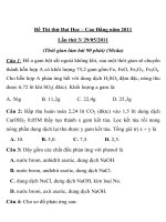 Đề Thi thử Đại Học – Cao Đẳng năm 2011 Lần thứ 3 môn hóa học docx