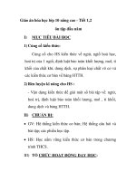 Giáo án hóa học lớp 10 nâng cao - Tiết 1,2 ôn tập đầu năm potx