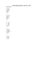 Đề thi tổng hợp Môn: Anh Văn – Đề 3 pps