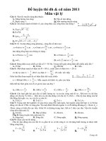 Đề luyện thi dh & cd năm 2011 Môn vật lý - Đề A doc