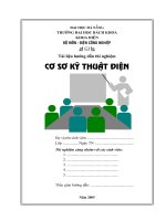 Tài liệu hướng dẫn thí nghiệm cơ sở kỹ thuật điện - Mở đầu potx