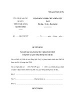 MẪU QUYẾT ĐỊNH Tạm giữ tang vật, phương tiện vi phạm hành chính trong lĩnh vực giao thông đường thủy nội địa doc