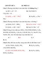 CHUYÊN ĐỀ ÔN THI ĐH, CĐ MÔN HÓA HỌC 5: SỰ ĐIỆN LI doc