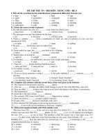 ĐỀ THI THỬ TN – ĐH MÔN: TIẾNG ANH – ĐỀ 5 pptx