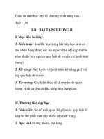 Giáo án sinh học lớp 12 chương trình nâng cao - Tiết: 18 Bài: BÀI TẬP CHƯƠNG II ppsx