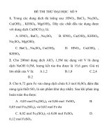 ĐỀ THI THỬ ĐẠI HỌC, CAO ĐẲNG MÔN HÓA HỌC ĐỀ SỐ 9 potx