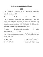 Bộ đề ôn luyện thi đh môn hóa học ĐỀ 2 docx