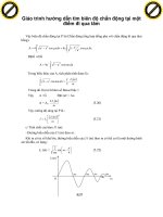 Giáo trình hướng dẫn tìm biên độ chấn động tại một điểm đi qua tâm phần 1 doc