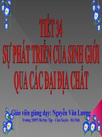 tiết 34 sự phát triển của sinh giới qua các đại địa chất