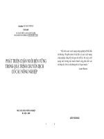 PHÁT TRIỂN CHĂN NUÔI BỀN VỮNG TRONG QUÁ TRÌNH CHUYỂN DỊCH CƠ CẤU NÔNG NGHIỆP part 1 potx