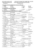 ĐỀ & ĐÁP ÁN THI THỬ TỐT NGHIỆP THPT- Năm 2011 docx