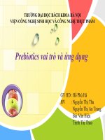 Prebiotics vai trò và ứng dụng pot