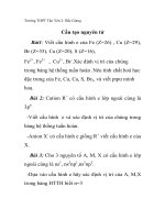 đề kiểm tra môn hóa học 10 Trường THPT Tân Yên 2- Bắc Giang ppsx