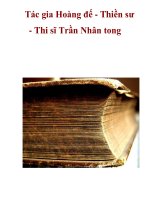 Tác gia Hoàng đế - Thiền sư - Thi sĩ Trần Nhân tong doc