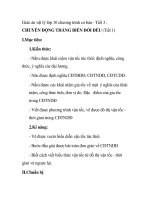 Giáo án vật lý lớp 10 chương trình cơ bản - Tiết 3 : CHUYỂN ĐỘNG THẲNG BIẾN ĐỔI ĐỀU (Tiết 1) pptx