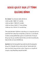 KHÁI QUÁT ĐỊA LÝ TỈNH QUẢNG BÌNH doc